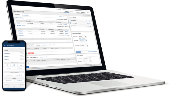 Image of the Treasury Management dashboard.