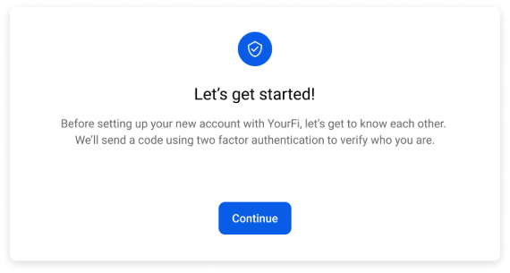 Screenshot of login message