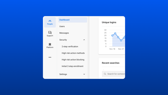 Screenshot of new Banno People navigation menu.