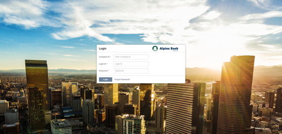 Screenshot of the Treasury Management login-screen background image.